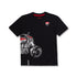 T-shirt nera da bambino con stampa oversize Ducati Corse Centauro, Abbigliamento Sport, SKU a762000038, Immagine 0